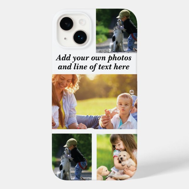 Make your own photo collage and text  Case-Mate iPhone case (Back)