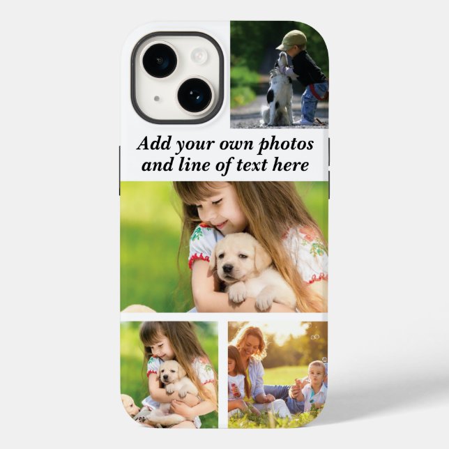 Make your own photo collage and text  Case-Mate iPhone case (Back)