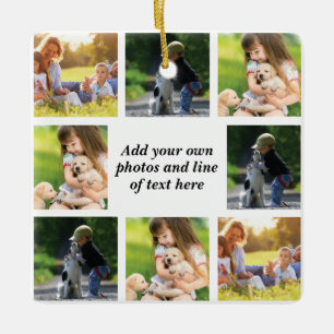 Make your own photo collage and text ceramic ornament