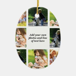 Make your own photo collage and text ceramic ornament