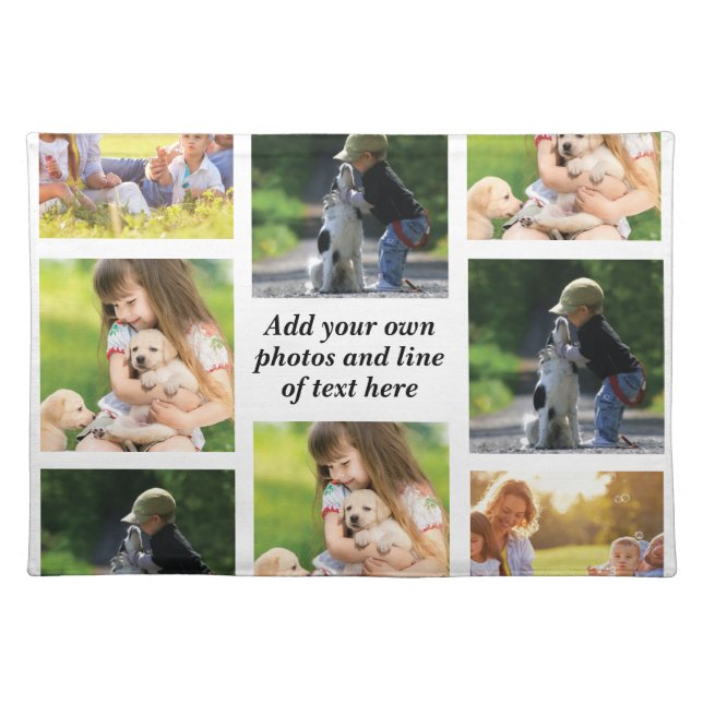 Make your own photo collage and text  cloth placemat (Front)
