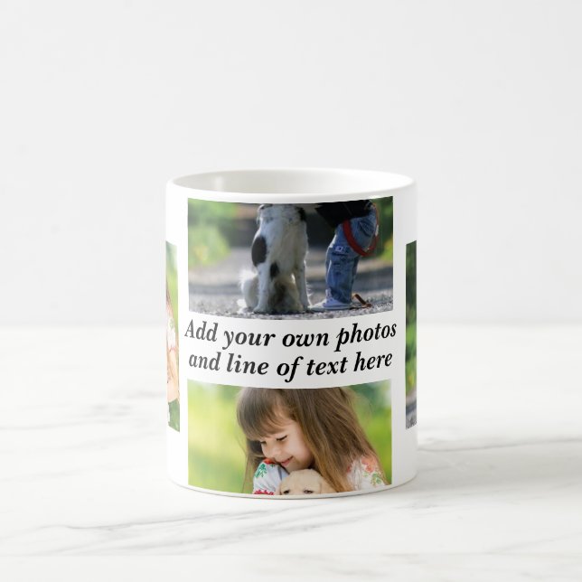 Make your own photo collage and text   coffee mug (Center)