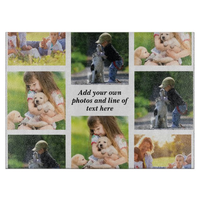 Make your own photo collage and text cutting board (Front)