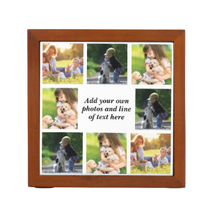 Make your own photo collage and text desk organizer