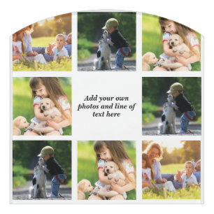 Make your own photo collage and text door sign