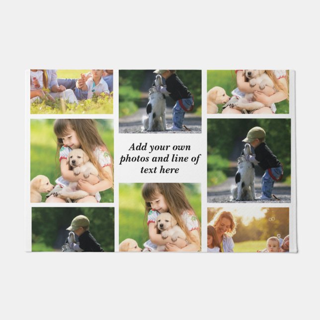 Make your own photo collage and text  doormat (Front)