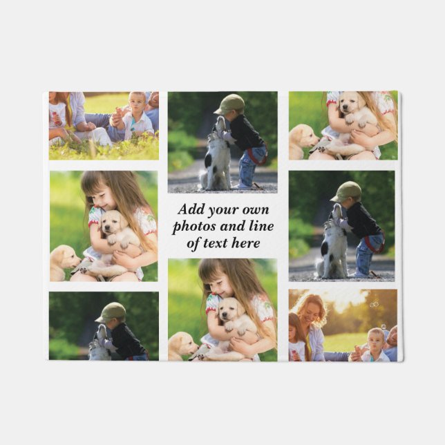 Make your own photo collage and text  doormat (Front)