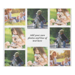 Make your own photo collage and text  duvet cover