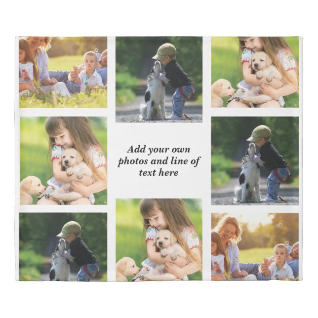 Make your own photo collage and text  duvet cover (Front)