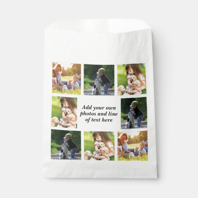 Make your own photo collage and text   favor bag (Front)
