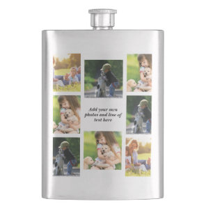 Make your own photo collage and text flask