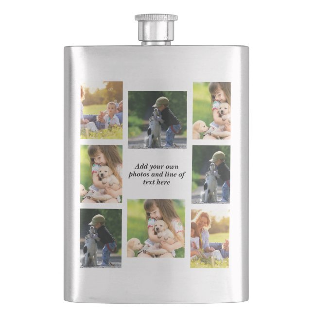 Make your own photo collage and text flask (Front)