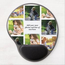 Make your own photo collage and text gel mouse pad