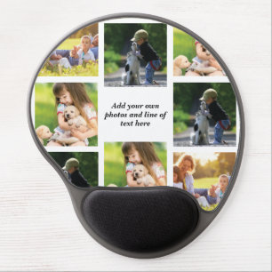 Make your own photo collage and text  gel mouse pad
