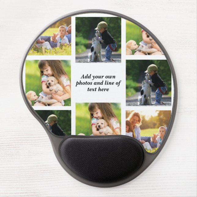 Make your own photo collage and text  gel mouse pad (Front)