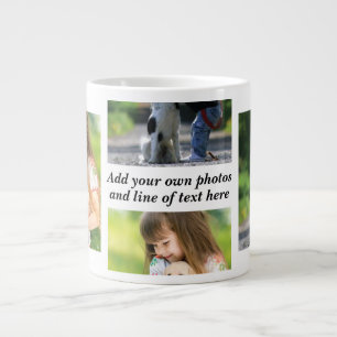 Make your own photo collage and text   giant coffee mug