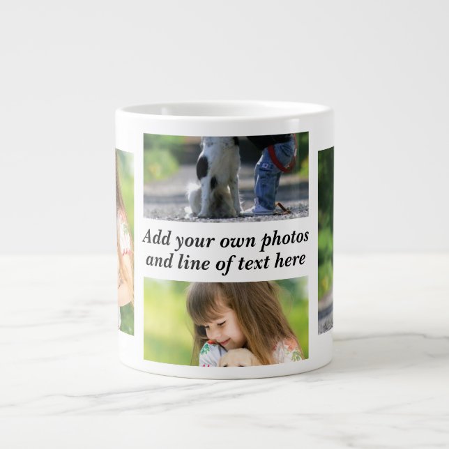 Make your own photo collage and text   giant coffee mug (Front)