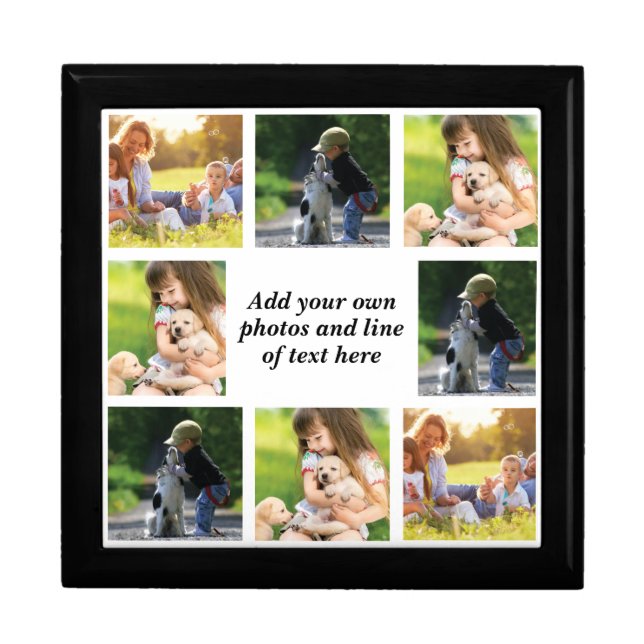 Make your own photo collage and text  gift box (Front)