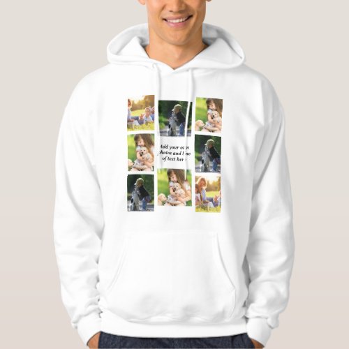 Make your own photo collage and text  hoodie