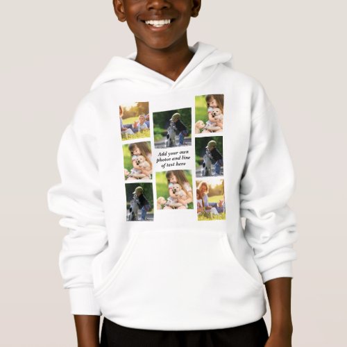 Make your own photo collage and text hoodie