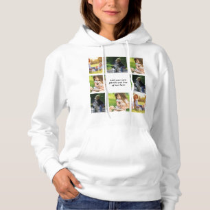 Make your own photo collage and text  hoodie