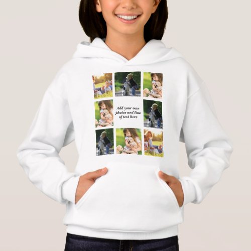Make your own photo collage and text   hoodie