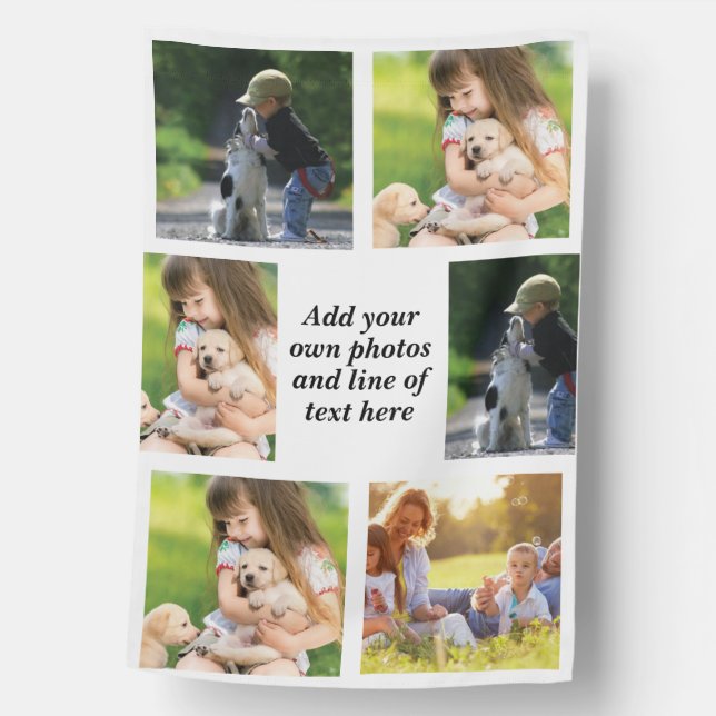 Make your own photo collage and text  house flag (Front)