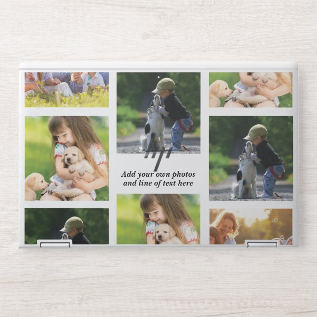 Make your own photo collage and text  HP laptop skin (Front)
