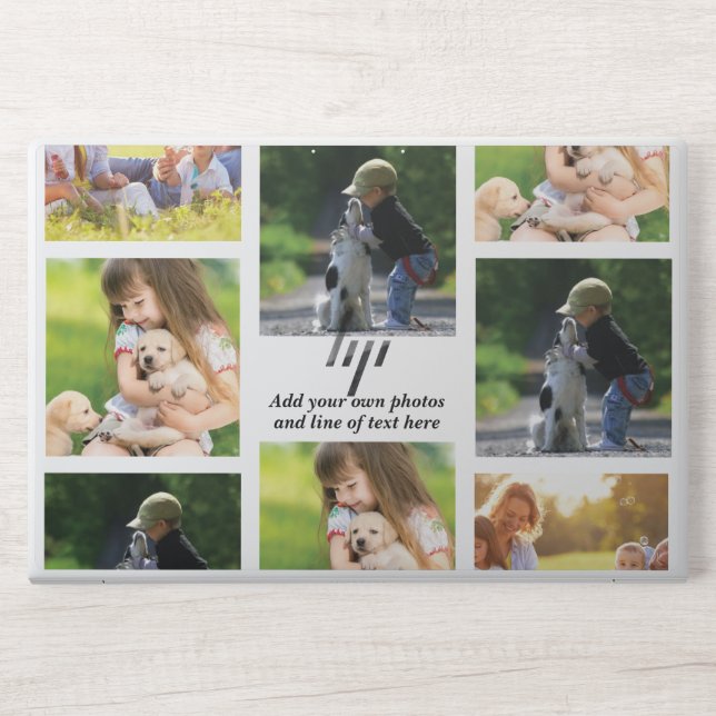 Make your own photo collage and text  HP laptop skin (Front)