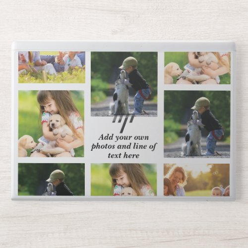 Make your own photo collage and text HP laptop skin