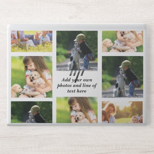 Make your own photo collage and text HP laptop skin
