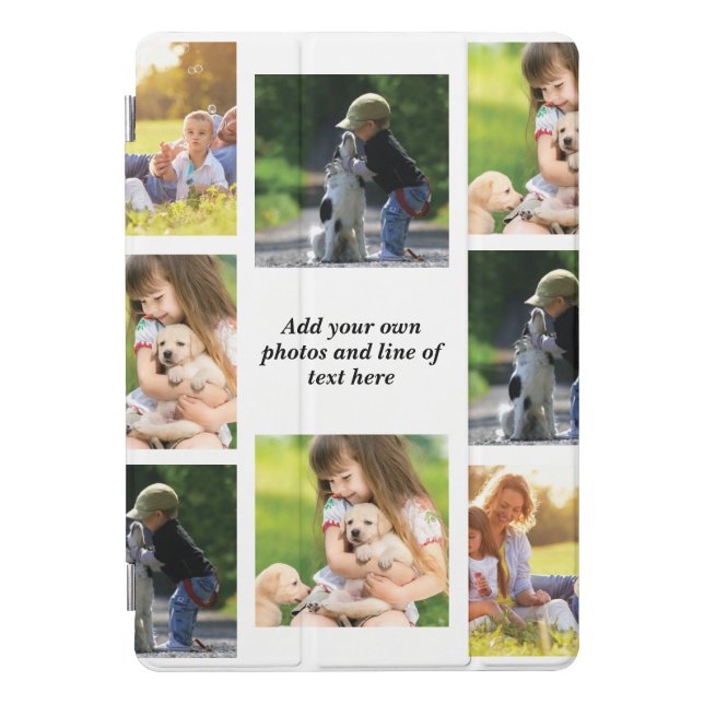 Make your own photo collage and text iPad pro cover (Front)