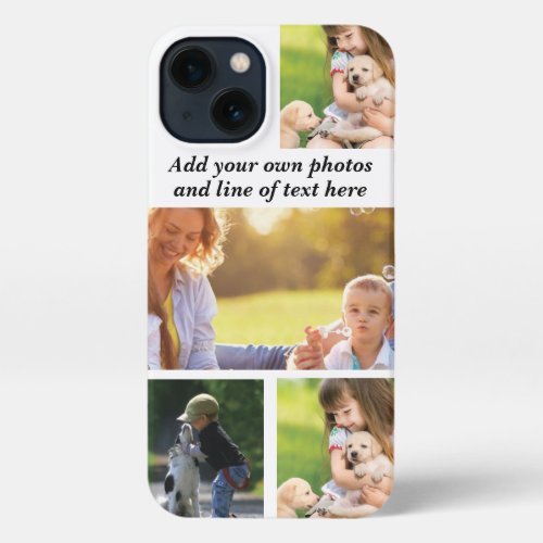 Make your own photo collage and text  iPhone 13 case