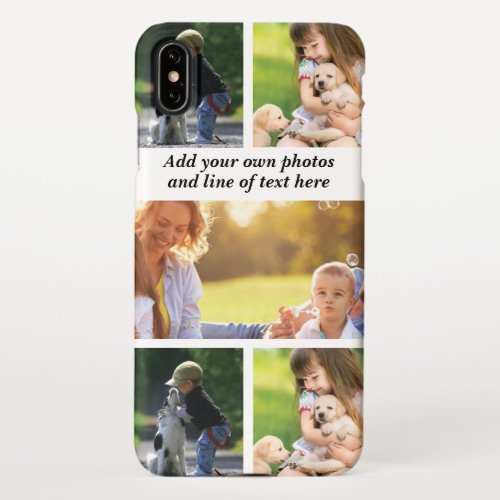 Make your own photo collage and text  iPhone XS max case