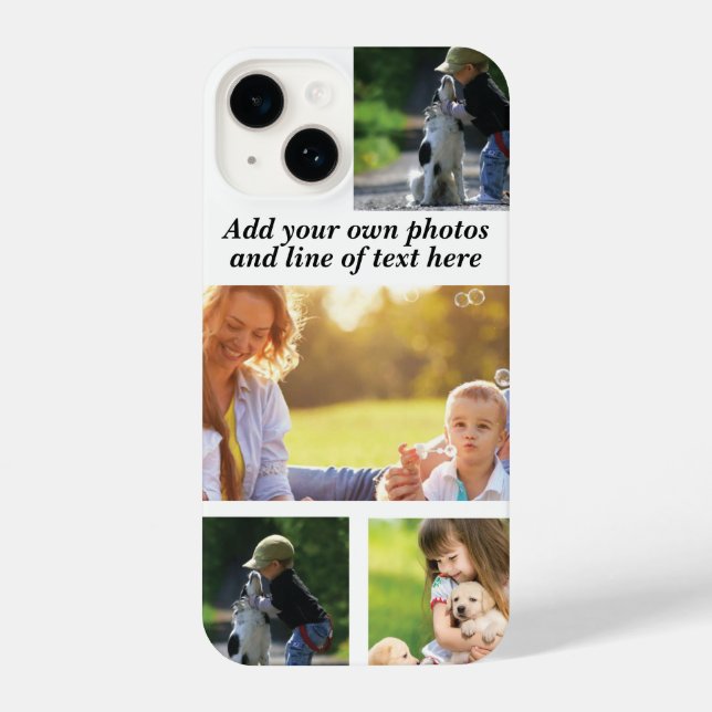 Make your own photo collage and text iPhone case (Back)