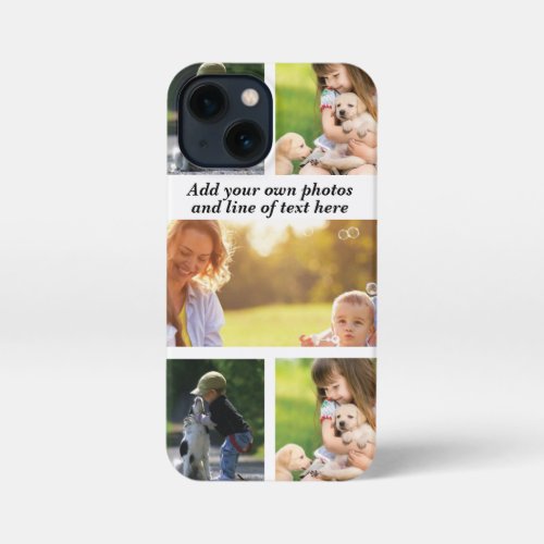 Make your own photo collage and text iPhone 13 mini case