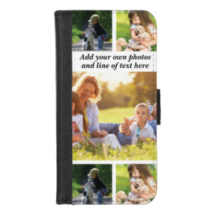 Make your own photo collage and text  iPhone 8/7 wallet case