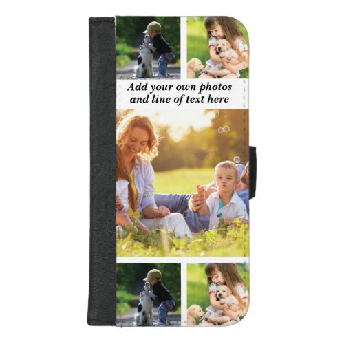 Make your own photo collage and text iPhone 87 plus wallet case