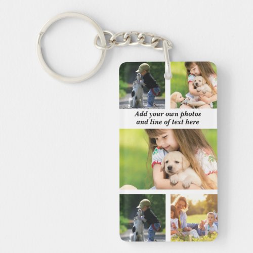 Make your own photo collage and text keychain