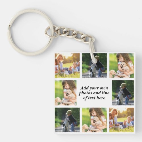 Make your own photo collage and text  keychain