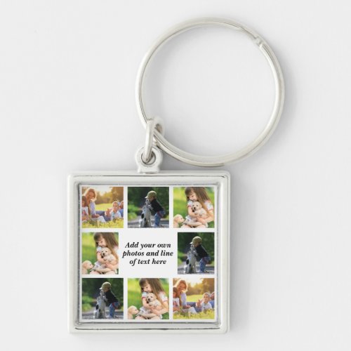 Make your own photo collage and text  keychain
