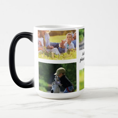 Make your own photo collage and text  magic mug