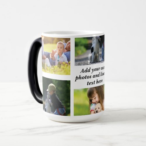 Make your own photo collage and text  magic mug