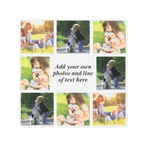Make your own photo collage and text  metal print