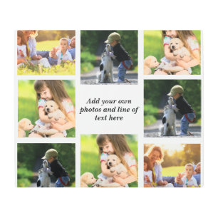 Make your own photo collage and text  metal print