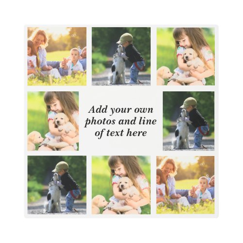 Make your own photo collage and text  metal print