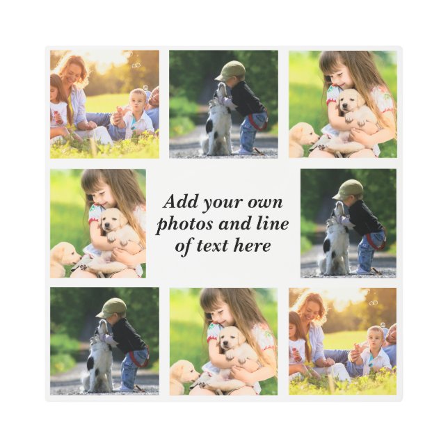Make your own photo collage and text  metal print (Front)