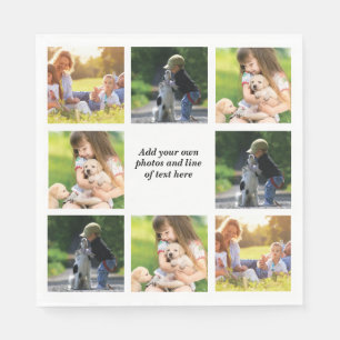 Make your own photo collage and text napkins