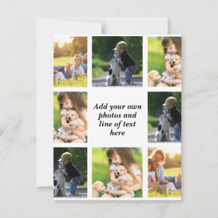 Make your own photo collage and text   note card