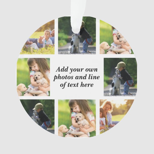 Make your own photo collage and text   ornament (Front)